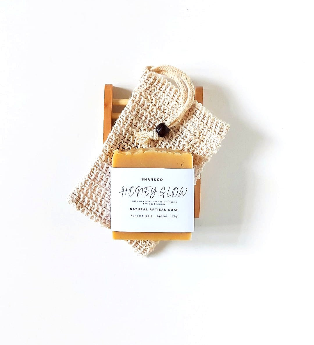 Soap Set (with Bamboo Rack+ Sisal Soap Bag) image 0