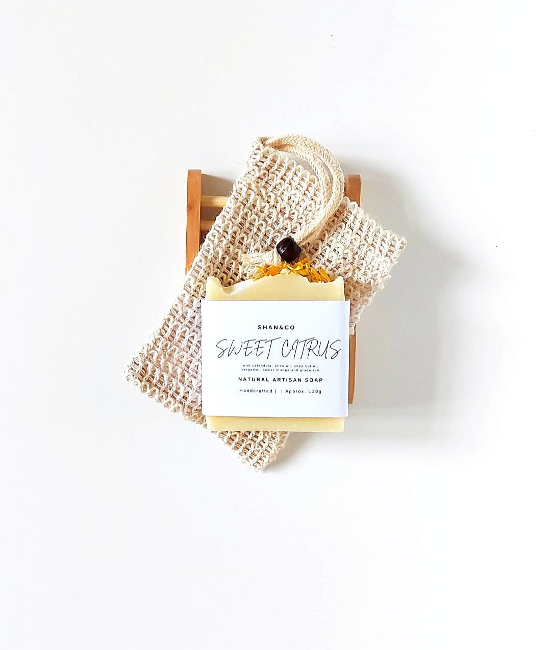 Soap Set (with Bamboo Rack+ Sisal Soap Bag) image 2