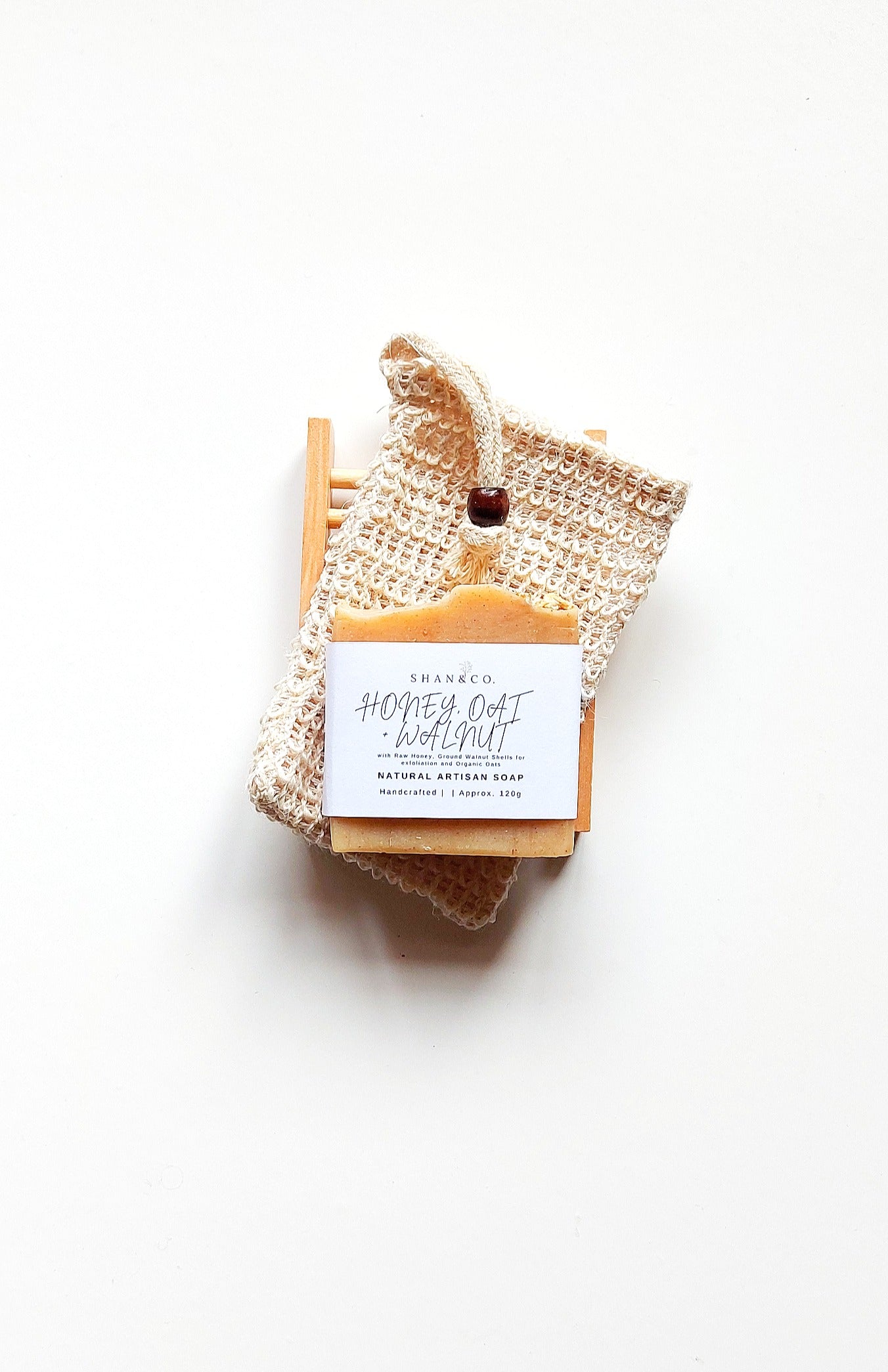 Soap Set (with Bamboo Rack+ Sisal Soap Bag) image 4